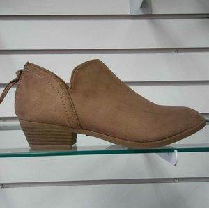 New TAUPE Western Style Ankle Bootie Low Heel